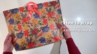 🎁👜 How to wrap a Handbag as a Gift 🎀 #giftwrapping #valentinesgiftwrap #wrappingpresents