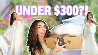 Trying on AFFORDABLE Wedding Dresses from Amazon *Honest review