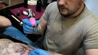 Snake & Roses Tattoo 🐍🌹 | Leg Tattoo | Old Dragon Ink