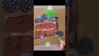 Realistic cake drawing #shorts #watercolorpainting #drawing #youtubeshorts