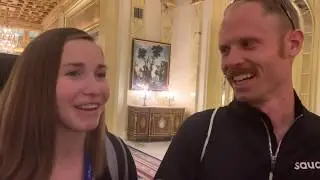 Jared Ward, Wife Erica after 2:09 PR at 2019 Boston Marathon