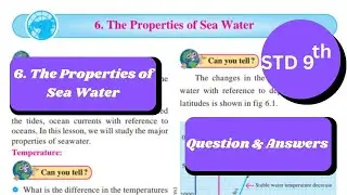 Properties of sea water questions and answers/exercise - class 9 geography chapter 6 Maharashtra