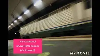 INV S.Maria La Bruna-Roma Termini con E402B  XMPR e carrozze ICN Comfort in transito a Mergellina.