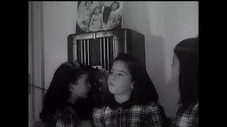 Dionne Quintuplets Listen To Princess Elizabeth's Broadcast