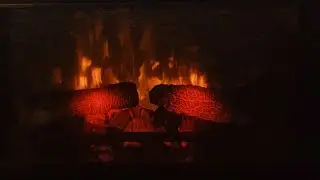 fireplace TV stand burning during winter storm in dc!
