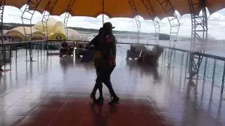 KizzAfro 2015. Day 1. Mister Tecas & Miss JO (Кизомба\Семба соушл). Под музыку.
