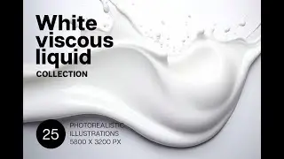 White Viscous Liquid Stock Graphics Download