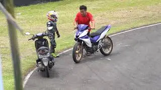 crash arvan Marquez R12 Sentul karting dengan Honda Supra gtr DRS DONI RACING SCHOOL