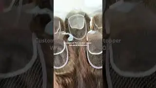 Customized #3 #8 hdlace with fish net topper mesh integration hair system