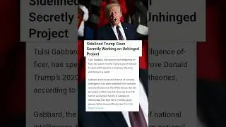 Sidelined Trump Goon Secretly Working on Unhinged Project #donald_trump #today_news #Tara #news