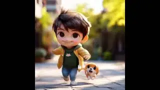 3D Animated Character Concept: A Young Boy with Large, Expressive Eyes