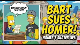 Simpsons Funny Moments | Bart Sues Homer For Emancipation & Homer Becomes A Skater