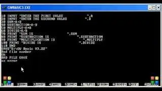 Simple Calculator in GW Basic