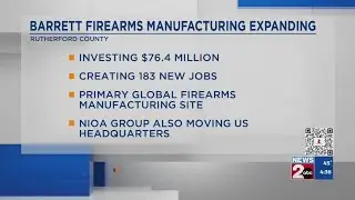 Barrett Firearms Manufacturing expanding in Rutherford County