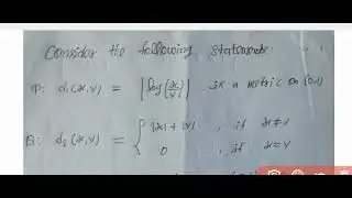 GATE MATHEMATICS 2021| Question based on metric space |