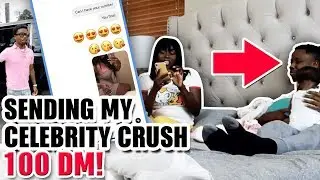 Sending 100 DMS to Celebrity Crush INFRONT Of Billy
