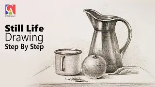 Still Life Drawing for Beginners Step By Step with Pencil Shading  @ChitraArtAcademy