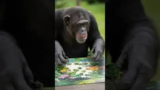 Monkey Chilling Solving A Puzzle