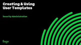 Sage CRM: Creating and Using User Templates
