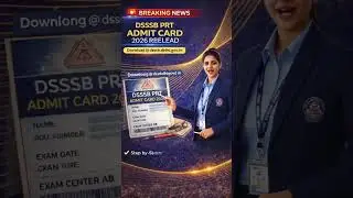 DSSSB PRT ADMIT CARD 2026 #DSSSBAdmitCard #DSSSBPRT #DSSSB2026