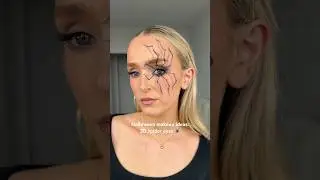 3D spider eye makeup 🕷️ #halloween #spidermakeup #halloweenmakeup #halloweenideas
