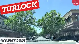 Driving Downtown |  Turlock California | Dash Cam | USA