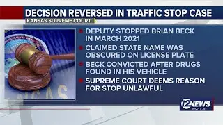 Kansas Supreme Court throws out man's drug conviction over unlawful traffic stop