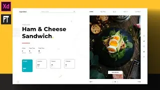 Food Recipe Website UI Design Process - Start to Finish in Adobe XD