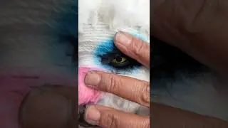YARN MAKEUP (EASTER BUNNY EDITION) 🧶🐰 #yarnmakeup #makeupvideos #easterbunny #creativemakeup
