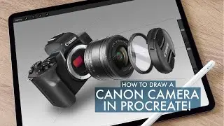 Product Design Sketching a Camera in Procreate
