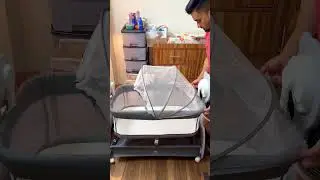 Unboxing + setting up the Mee Mee Sweet Love electric cradle for Naomi! 😍 #meemee #babygirl