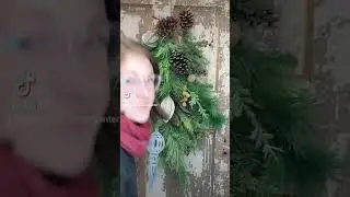 Upgrading an artificial evergreen door hang!