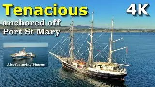 Tenacious off Port St Mary, Isle of Man, 9 July 2022 - feat NLB's Pharos - 4K