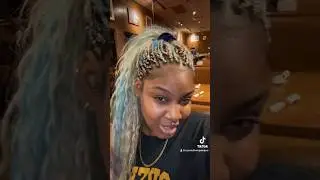 BLONDE AND BLUE BOHEMIAN BOX BRAIDS🩵💛