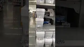 Using plastic bins from Walmart for storage in my art studio. Being clear + labels is really helpful