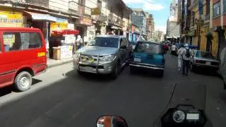 Yamaha XT660Z Tenere Bolivia  Traffic in La Paz