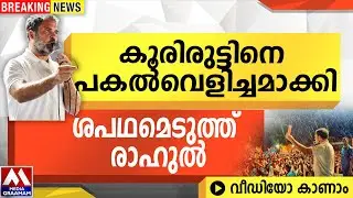 കൂരിരുട്ടിന്റെ പകൽവെളിച്ചമാക്കി  | ശപഥമെടുത്ത് രാഹുൽ  | VIDEO  കാണാം