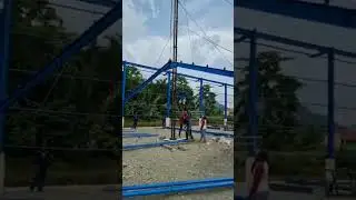 kontruksi pemasangan kuda kuda baja wf 250 #shortvideo