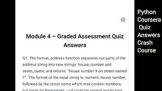 Coursera Crash Course On Python Quiz Solution - The 7hubent 2024