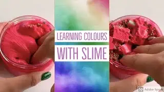 LEARN COLOURS || Satisfying pretty slime review
