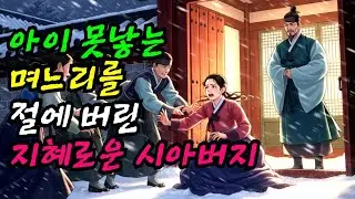아이 못 낳는 며느리를 절에 버린 지혜로운 시아버지 |야담 옛날이야기 | 오디오북 | 수면동화 | 전설 | 민담 | 조선 야담