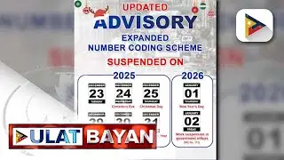 Expanded number coding scheme, suspendido bukas hanggang Pasko at Dec. 29 hanggang Jan. 2