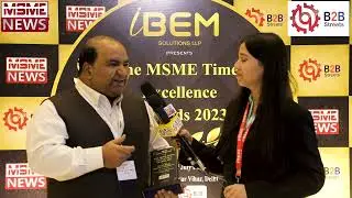 Interview of Dr. Anshul Sharma during The MSME Times Excellence Awards 2023