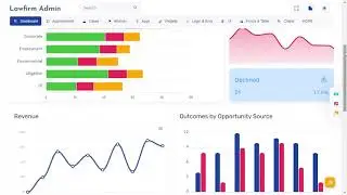 Modern Law Firm Dashboard for Legal Case Management, Client Tracking & Team Performance