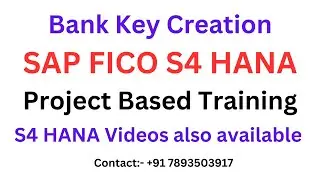 Bank Key in SAP FICO S4 HANA | SAP FICO Online Training in Telugu | SAP S4 HANA Training by Veera BS