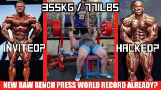 Danial Zamani Bench Presses 771lbs Raw, 800lb Attempt Next Week + Flex Invited? Flex Wheeler Hacked?