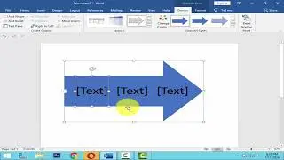 How to insert continuous arrow process SmartArt in word
