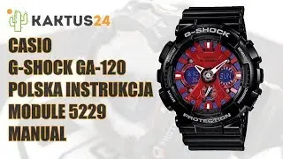 Jak ustawić Casio G-Shock GA-120  instrukcja obsługi PL ustawienia zegarka  kaktus24.pl