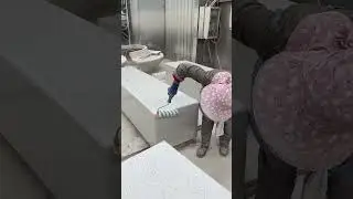The process of producing concrete landscape benches that can transmit light #concrete #construction