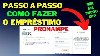 PASSO A PASSO Como Solicitar o Empr&eacute;stimo PRONAMPE
